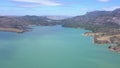 Cinematic panoramic view of the Natural Park Ã¢â¬ÅDesfiladero de los GaitanesÃ¢â¬Â.